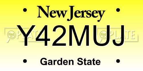Y42MUJ New Jersey License Plate