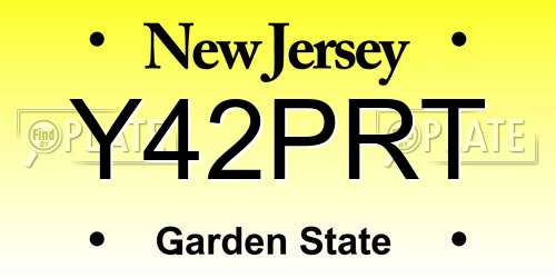 Y42PRT New Jersey License Plate