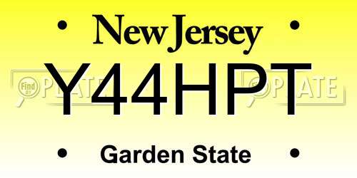 Y44HPT New Jersey License Plate