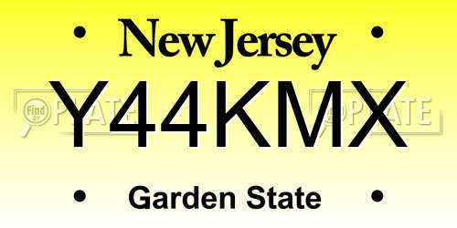 Y44KMX New Jersey License Plate