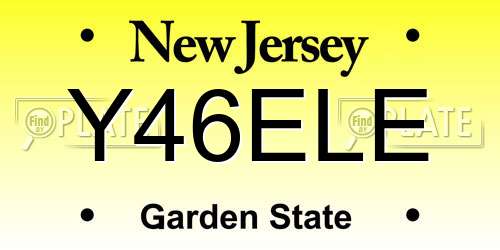 Y46ELE New Jersey License Plate