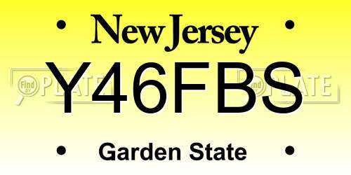 Y46FBS New Jersey License Plate