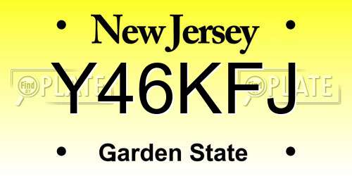 Y46KFJ New Jersey License Plate
