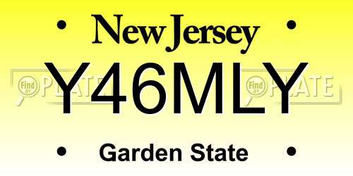 Y46MLY New Jersey License Plate