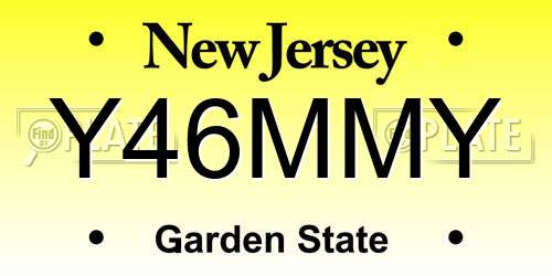 Y46MMY New Jersey License Plate