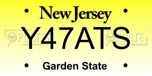 Y47ATS New Jersey License Plate