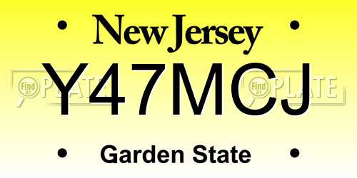 Y47MCJ New Jersey License Plate