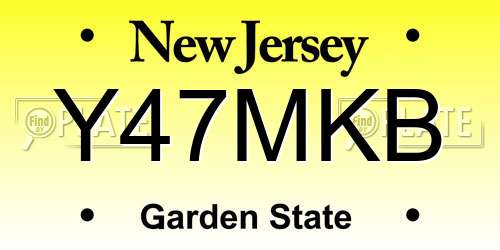 Y47MKB New Jersey License Plate