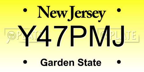 Y47PMJ New Jersey License Plate