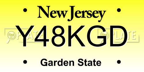 Y48KGD New Jersey License Plate