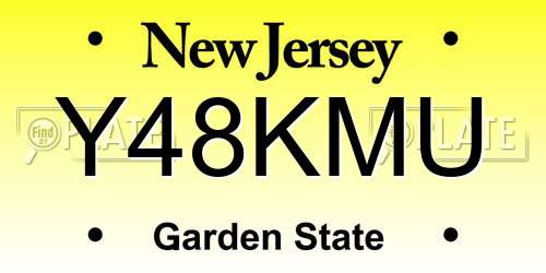 Y48KMU New Jersey License Plate