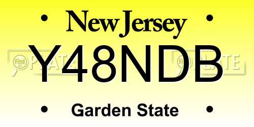 Y48NDB New Jersey License Plate
