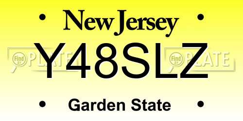 Y48SLZ New Jersey License Plate