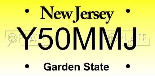 Y50MMJ New Jersey License Plate