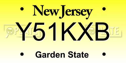 Y51KXB New Jersey License Plate