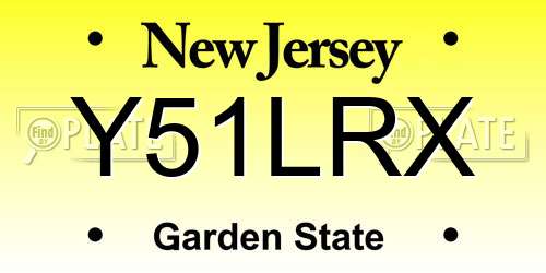 Y51LRX New Jersey License Plate
