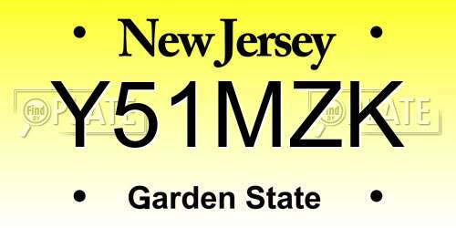Y51MZK New Jersey License Plate