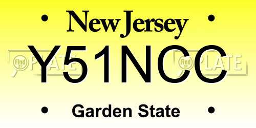 Y51NCC New Jersey License Plate