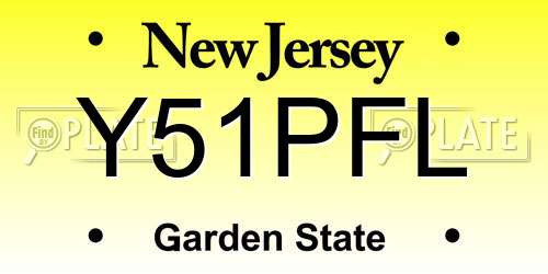 Y51PFL New Jersey License Plate