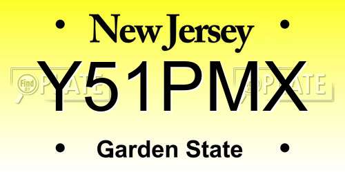 Y51PMX New Jersey License Plate