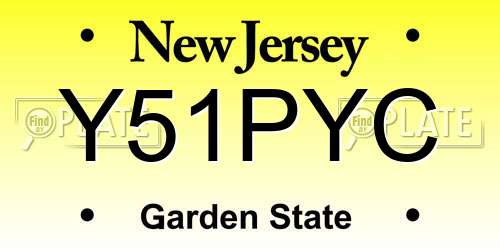 Y51PYC New Jersey License Plate