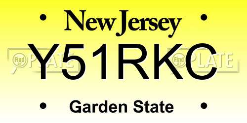 Y51RKC New Jersey License Plate