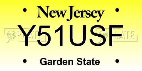 Y51USF New Jersey License Plate