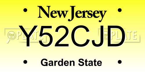 Y52CJD New Jersey License Plate