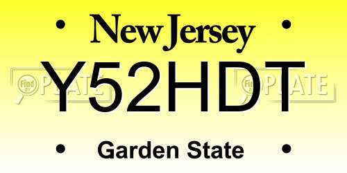 Y52HDT New Jersey License Plate