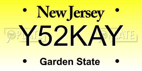 Y52KAY New Jersey License Plate