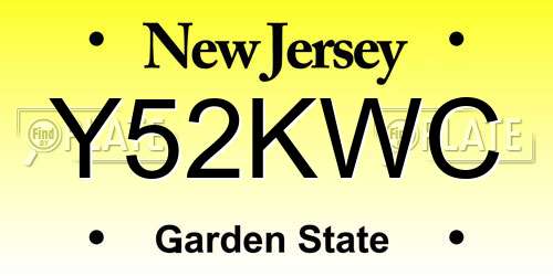 Y52KWC New Jersey License Plate