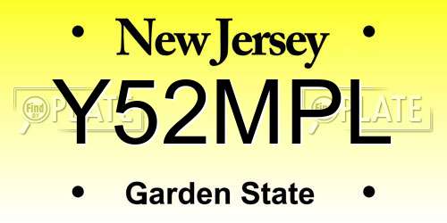 Y52MPL New Jersey License Plate