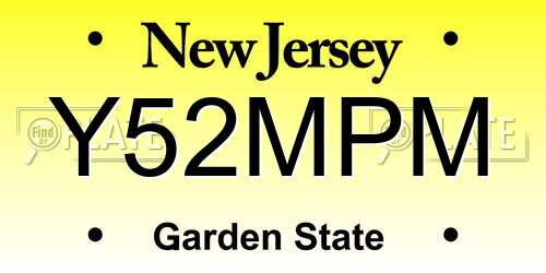 Y52MPM New Jersey License Plate