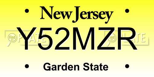 Y52MZR New Jersey License Plate