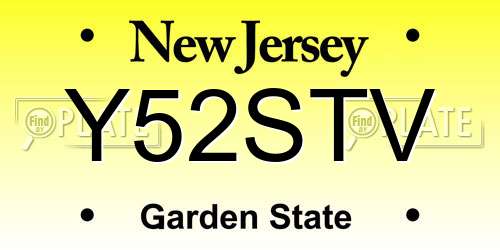 Y52STV New Jersey License Plate