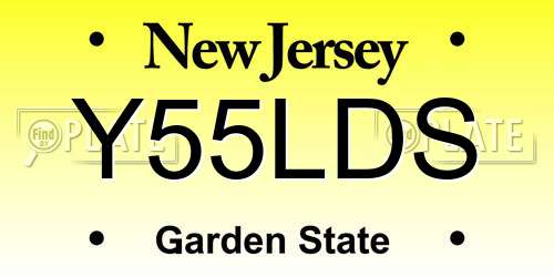 Y55LDS New Jersey License Plate