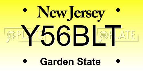 Y56BLT New Jersey License Plate