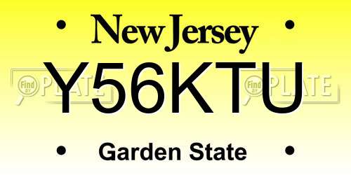 Y56KTU New Jersey License Plate