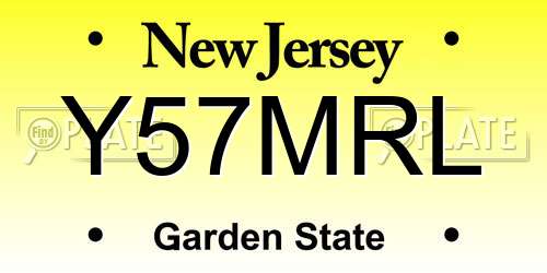 Y57MRL New Jersey License Plate