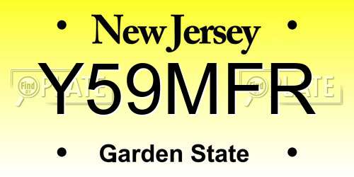 Y59MFR New Jersey License Plate