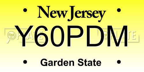 Y60PDM New Jersey License Plate
