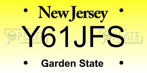 Y61JFS New Jersey License Plate