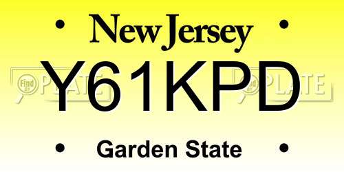 Y61KPD New Jersey License Plate