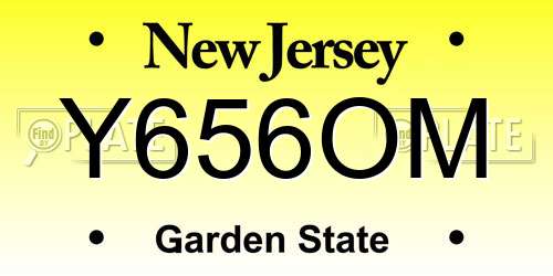 Y656OM New Jersey License Plate
