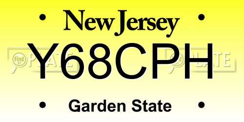 Y68CPH New Jersey License Plate