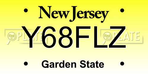 Y68FLZ New Jersey License Plate