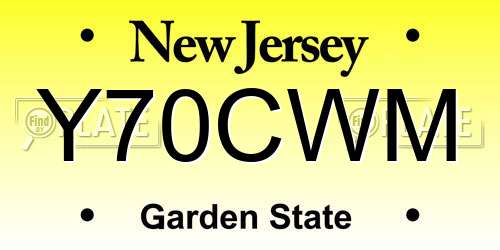 Y70CWM New Jersey License Plate