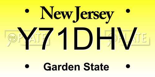 Y71DHV New Jersey License Plate