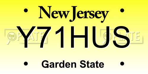 Y71HUS New Jersey License Plate