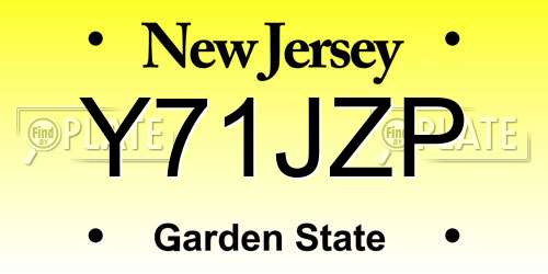 Y71JZP New Jersey License Plate